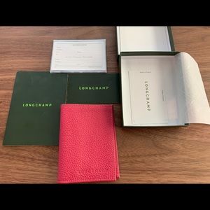 Longchamp LE FOULONNE pink card holder